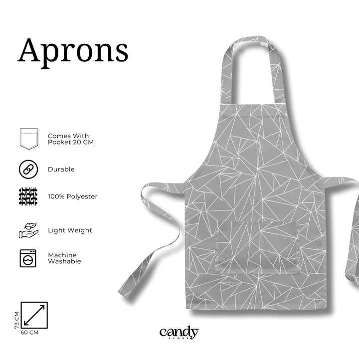 Apron - Grey Triangles Aprons CandyFlossstores 
