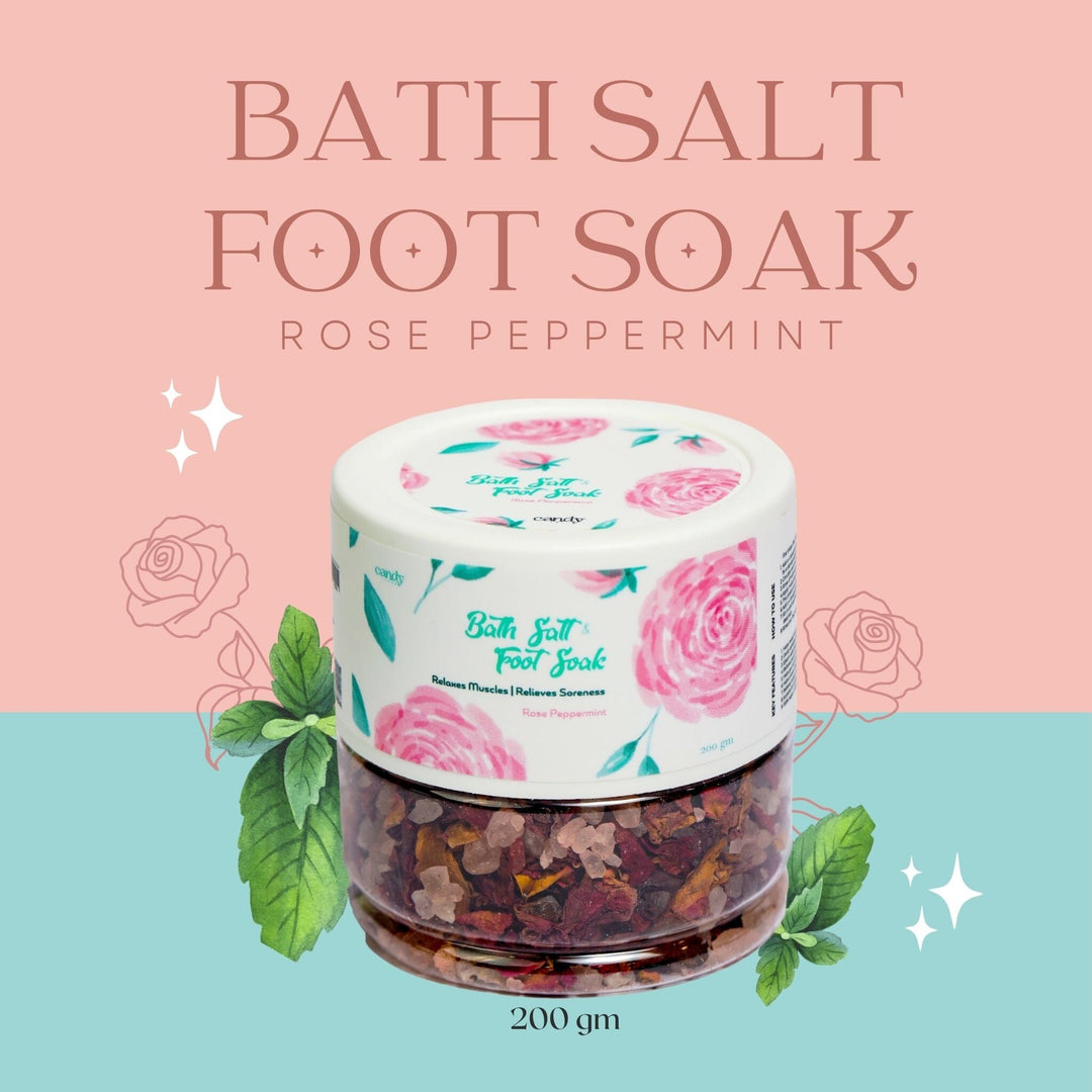 Bath Salt and Foot Soak - Rose (200 gm) Bath Salt CandyFlossstores 