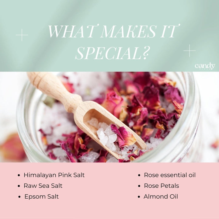 Bath Salt and Foot Soak - Rose Peppermint (200 gm) Personal Care