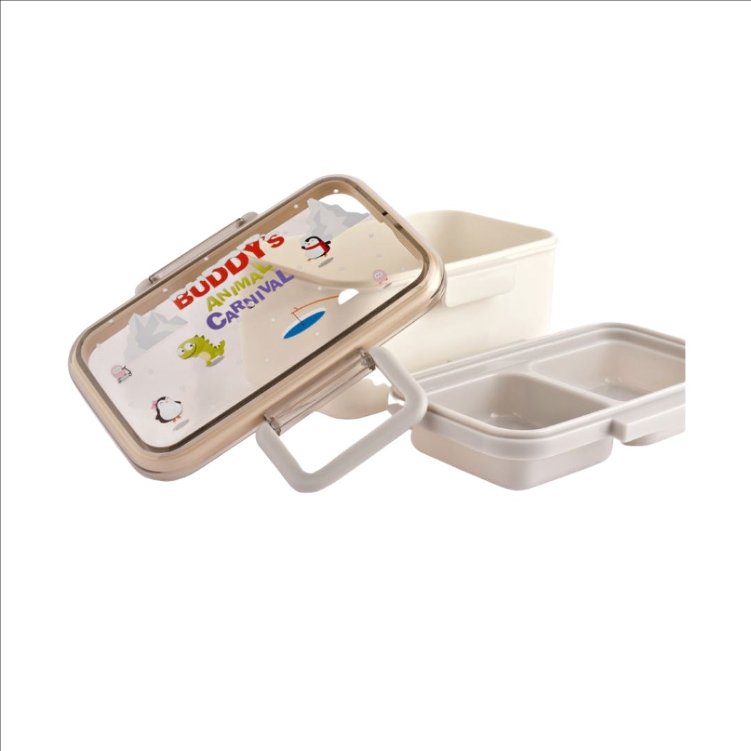 BUDDY ANIMAL LUNCH BOX Lunch Boxes & Totes CandyFlossstores OFF WHITE 750ml 