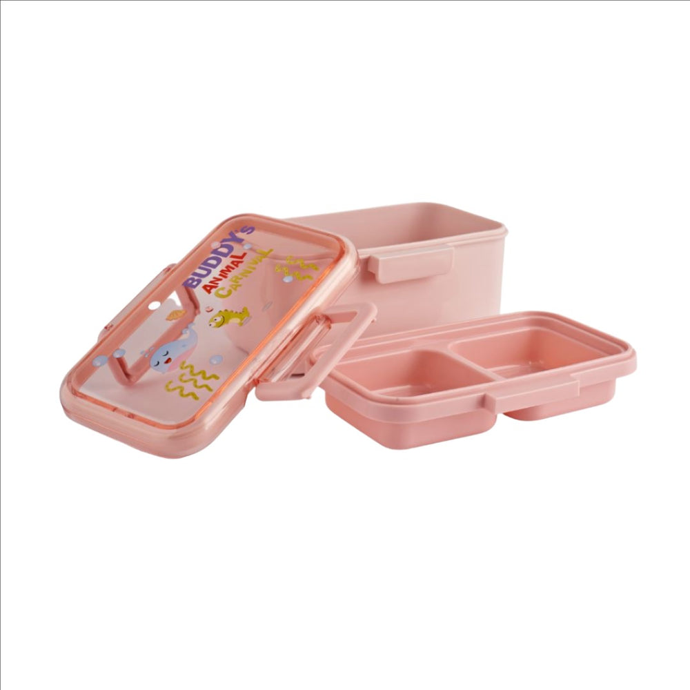BUDDY ANIMAL LUNCH BOX Lunch Boxes & Totes CandyFlossstores PINK 750ml 