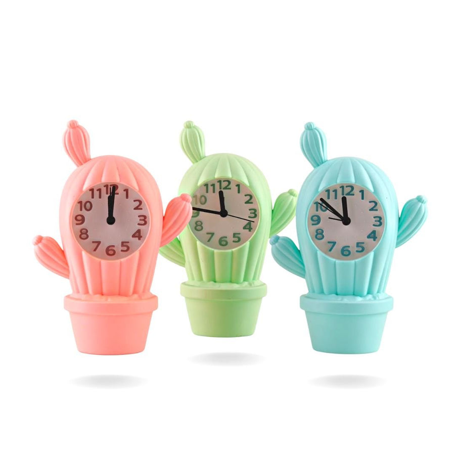 Cactus Table Clock Home Essentials