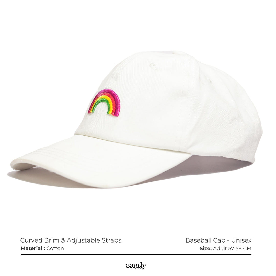 Candy 3D Rainbow cap - White caps CandyFlossstores 