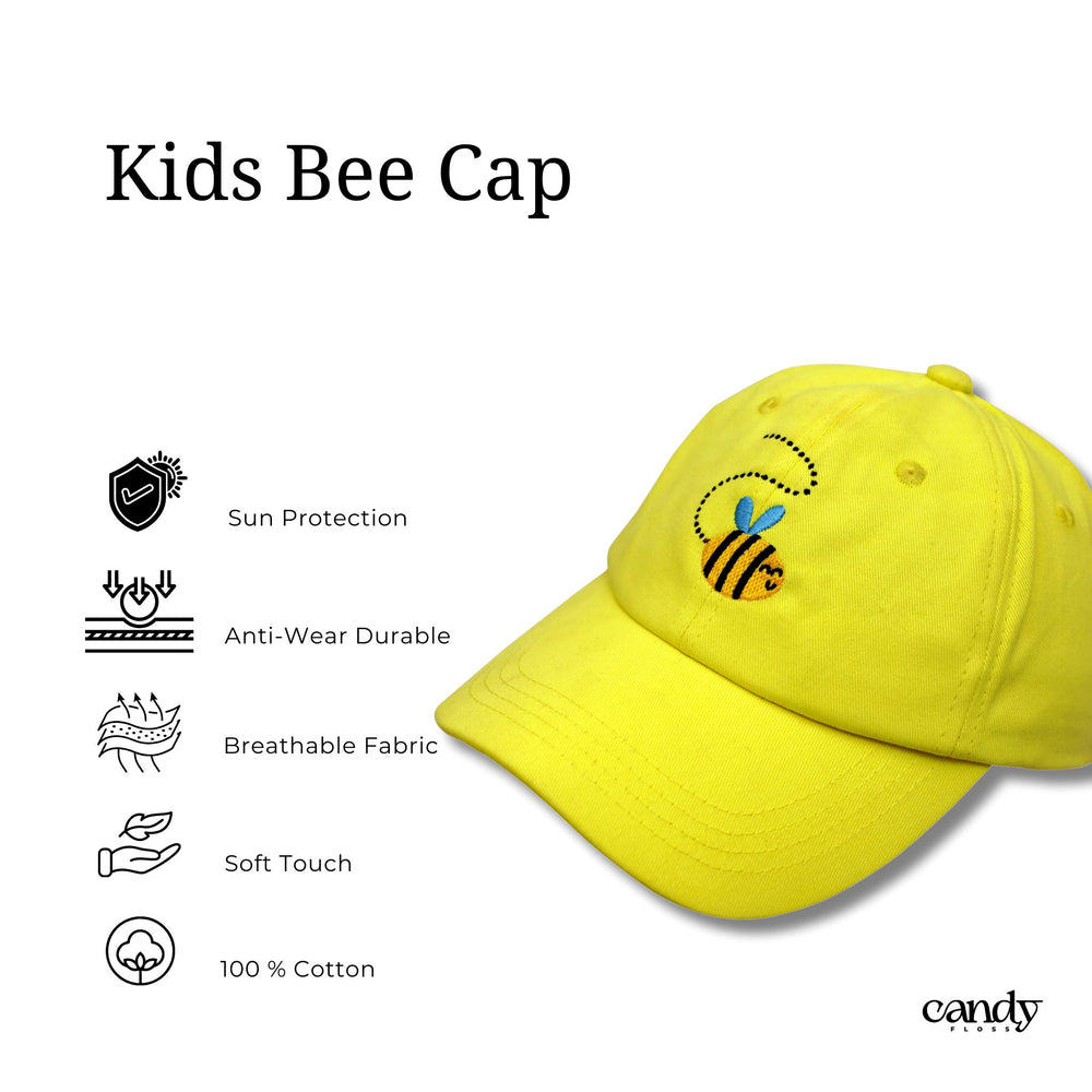 Candy Bee Baseball Cap -Yellow caps CandyFlossstores 