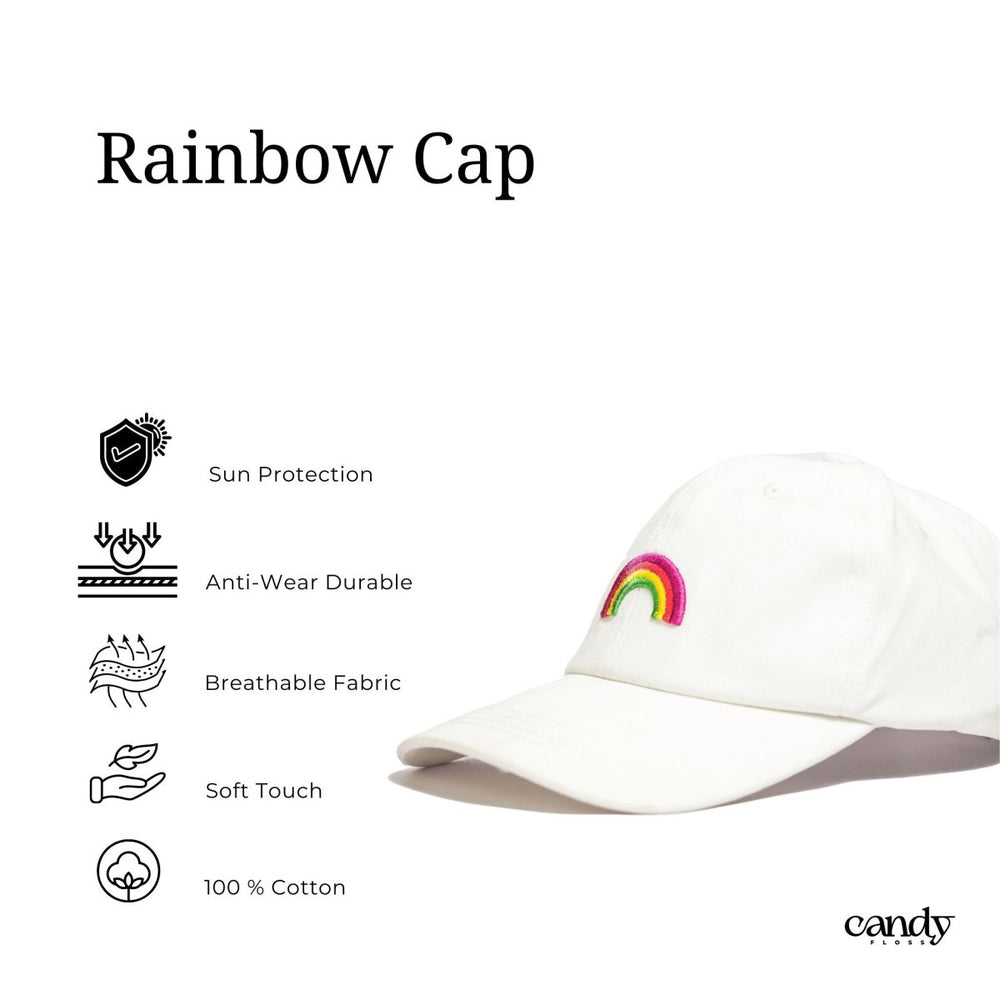 Candy Cap with 3D Rainbow Embroidery Caps