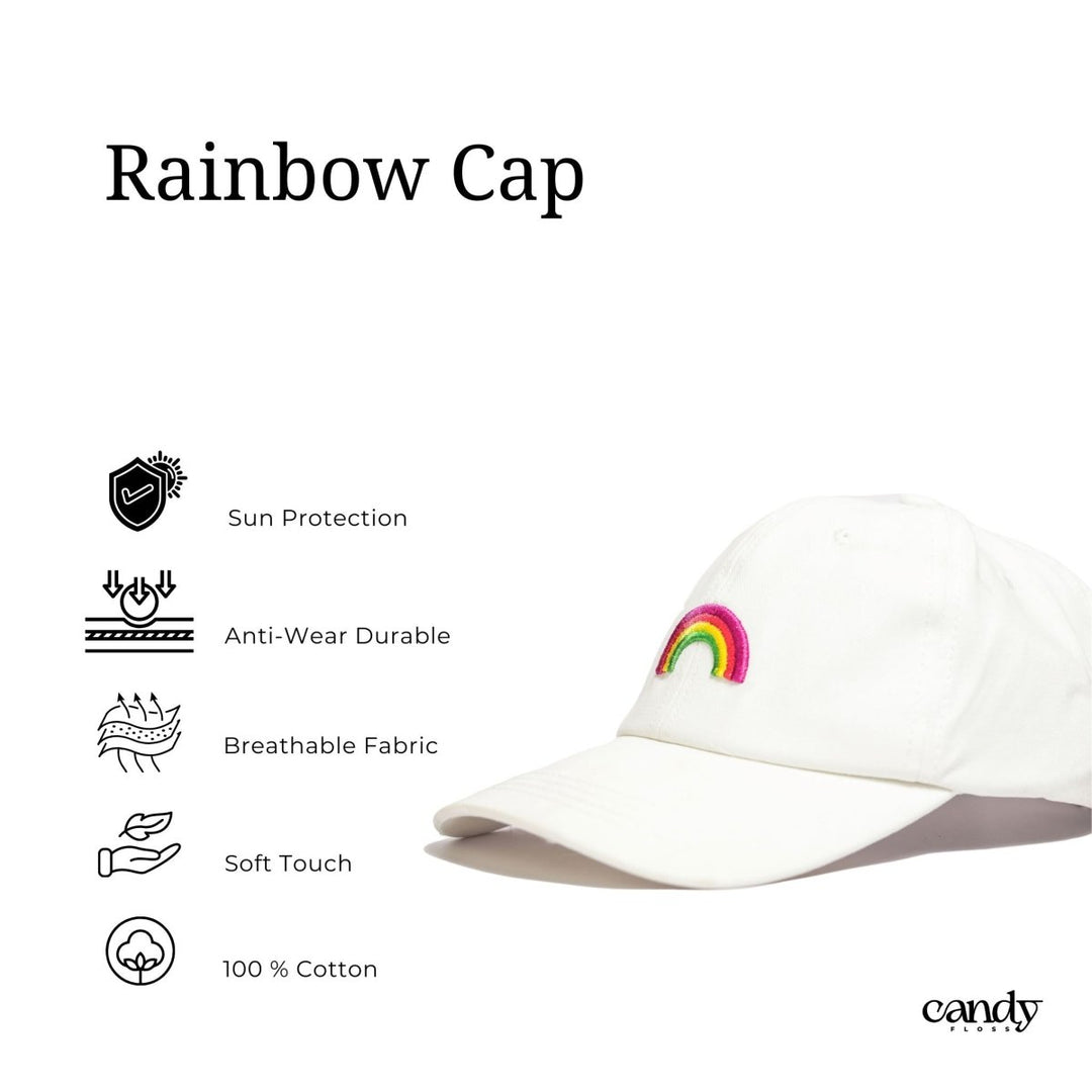 Candy Cap with 3D Rainbow Embroidery Caps