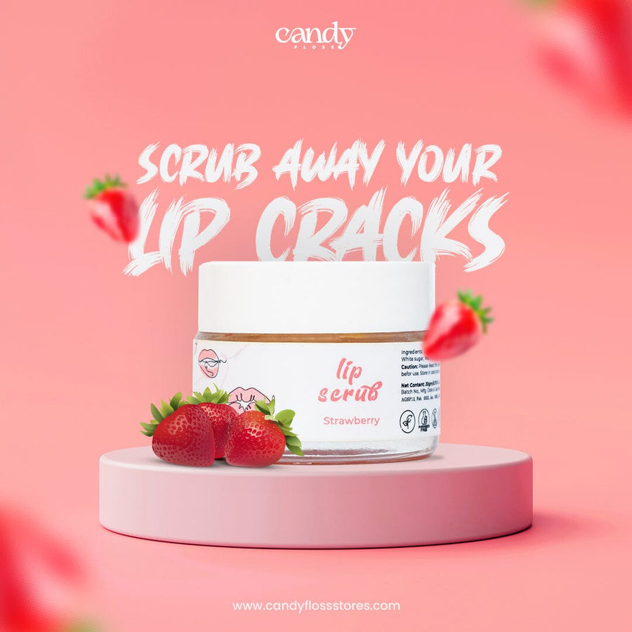 Candy Lip Scrub - Strawberry (20gm) Lip Scrub