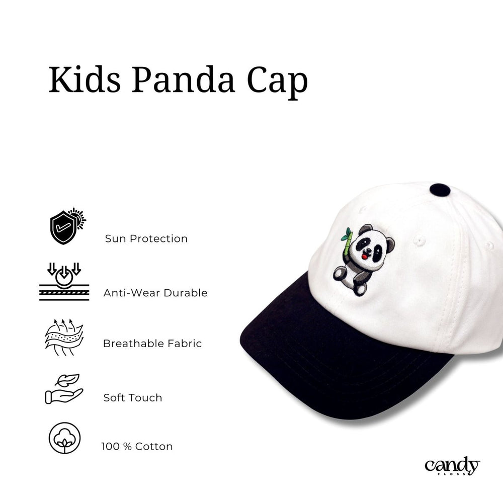 Candy Panda Baseball Cap - Black & White Caps