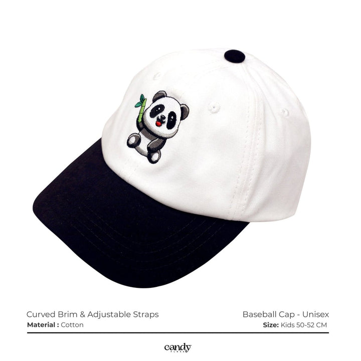 Candy Panda Baseball Cap - Black & White Caps