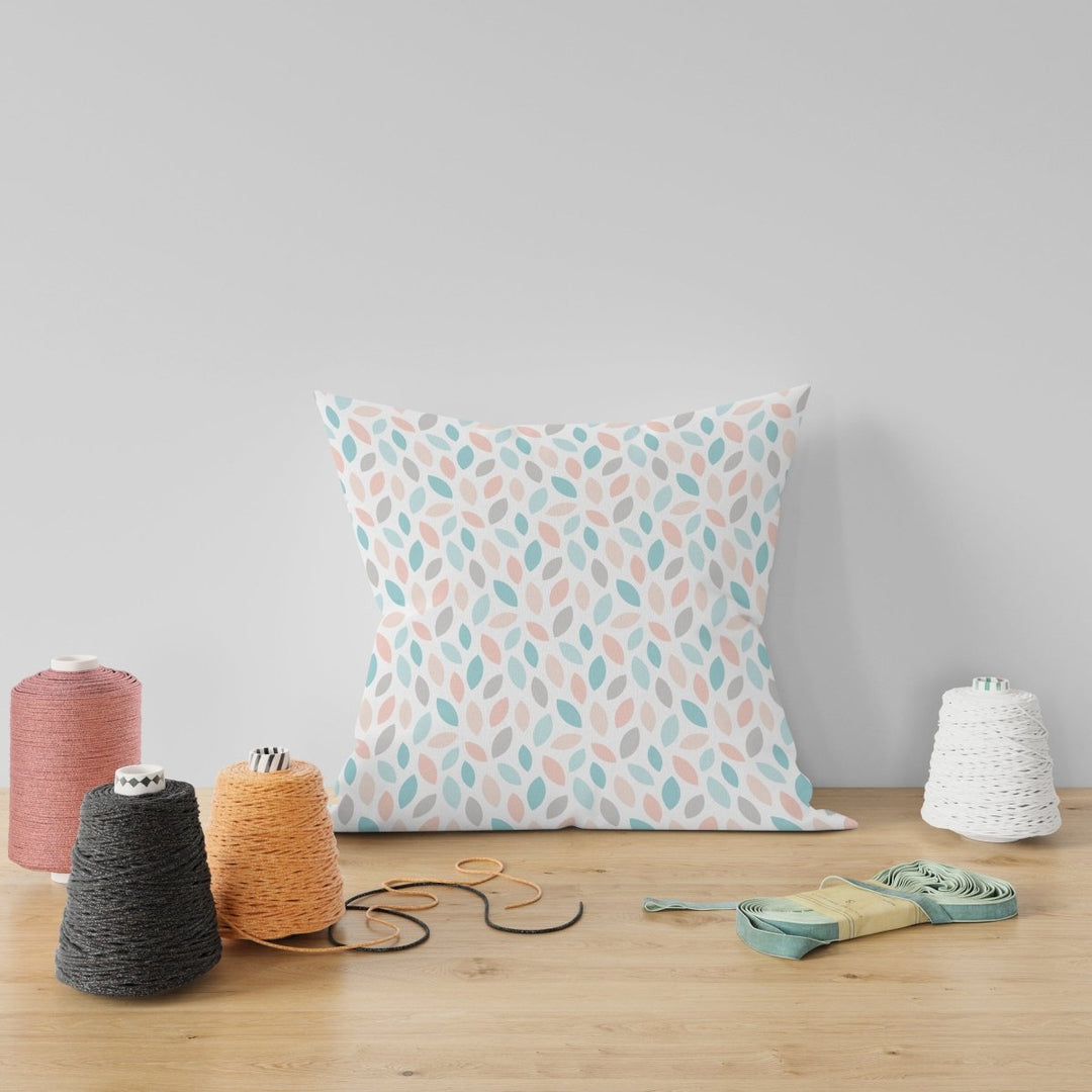 Candy Pastel Leaves Print Cushion Cushion