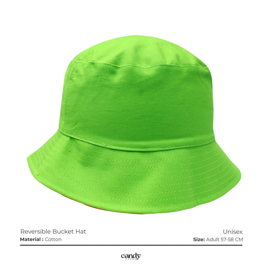 Candy Reversible Bucket Hat (Orange & Green) Caps