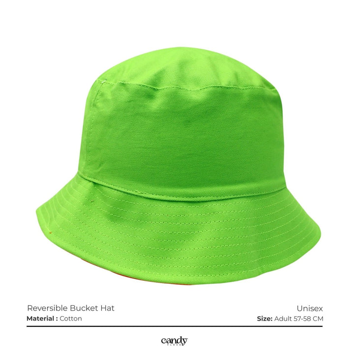 Candy Reversible Bucket Hat (Orange & Green) Caps