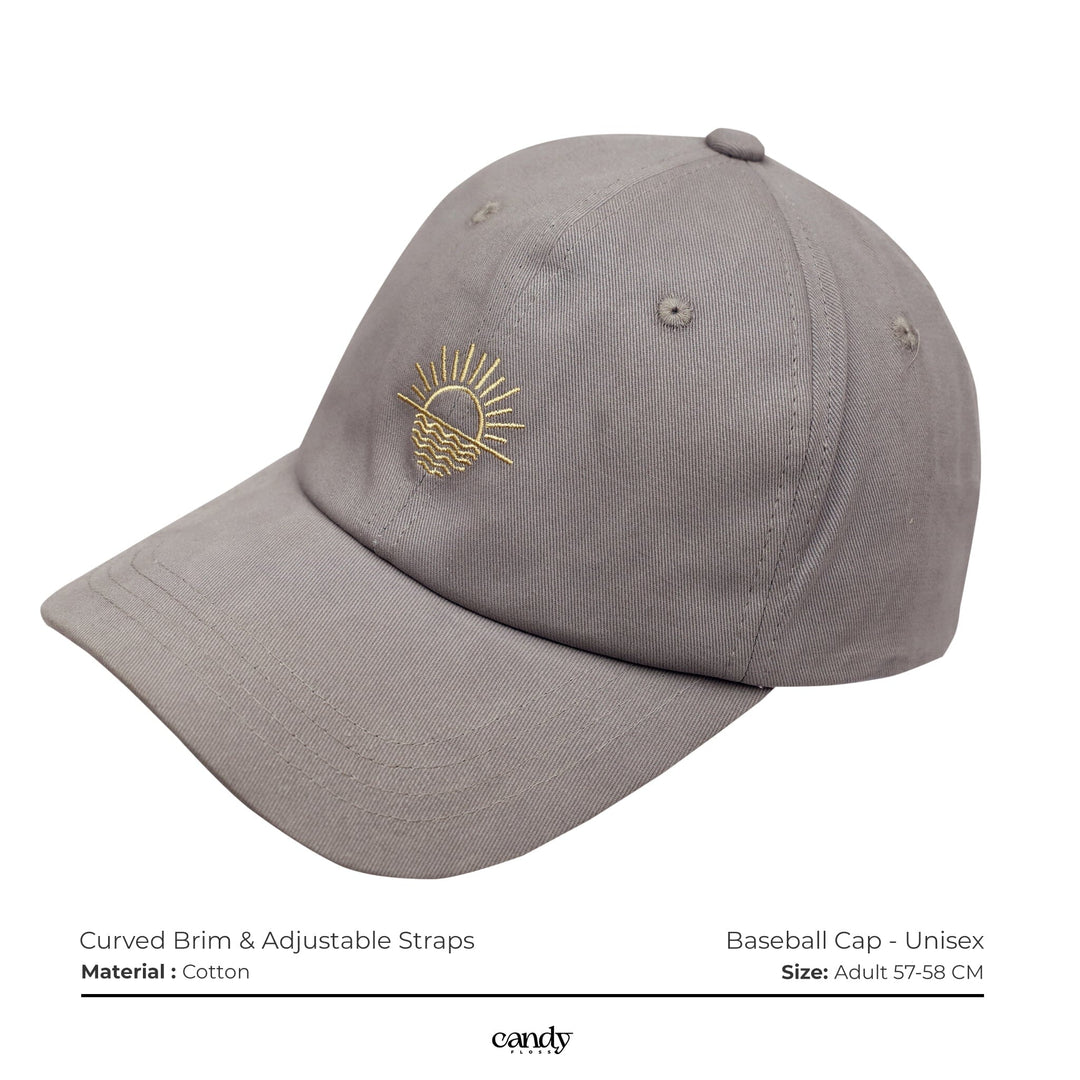 Candy Rising Sun Cap -Grey caps CandyFlossstores 