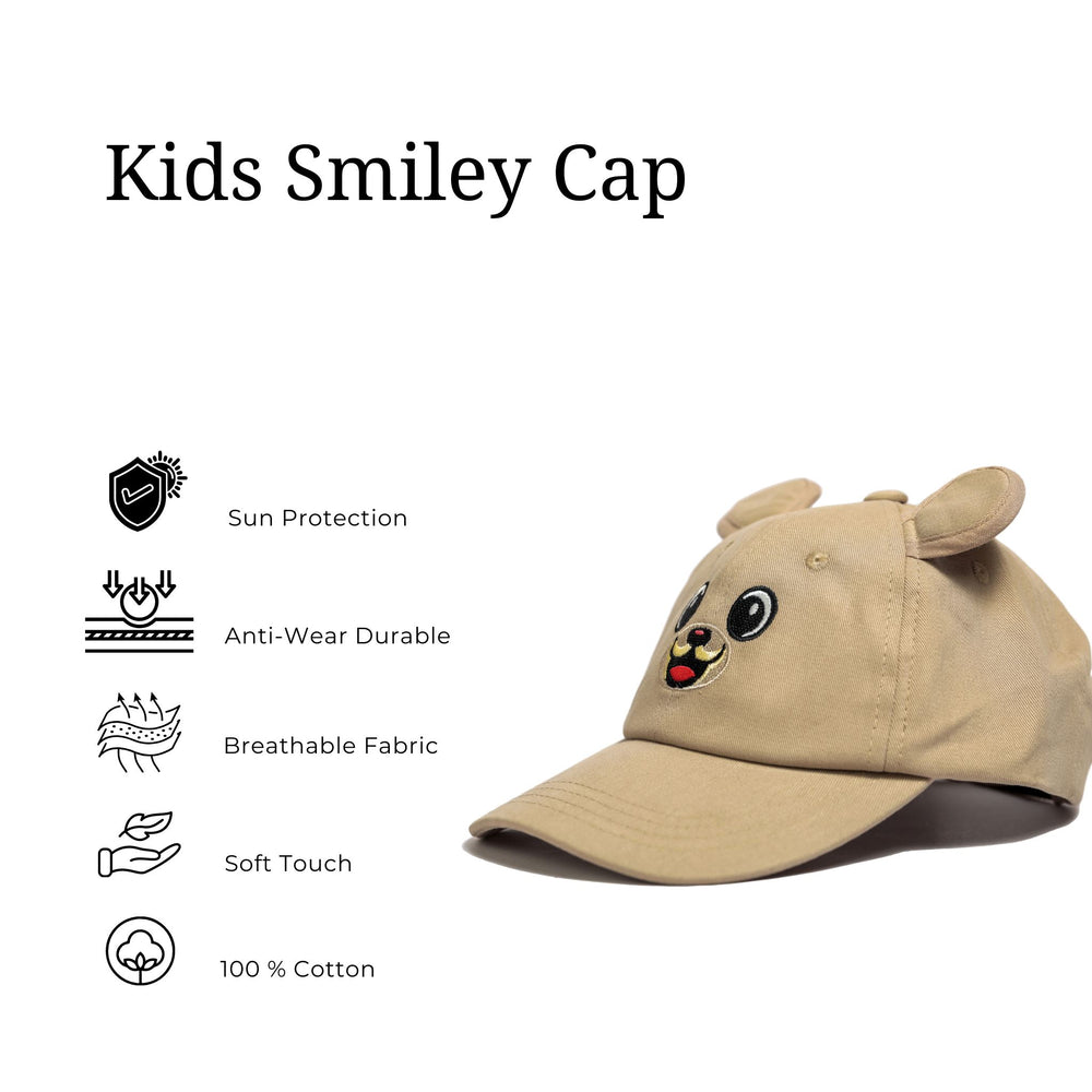 Candy Smiley Baseball Cap - Beige caps CandyFlossstores 