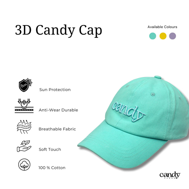 Candy Special 3D Baseball Cap - Mint caps CandyFlossstores 