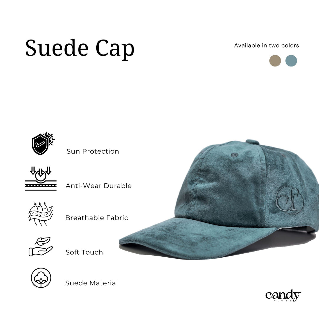 Candy Suede Baseball Cap - Blue caps CandyFlossstores 