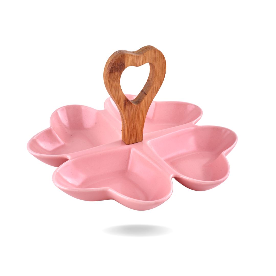 CERAMIC FLOWER PLATTER TRAY Decorative Trays CandyFlossstores PINK 