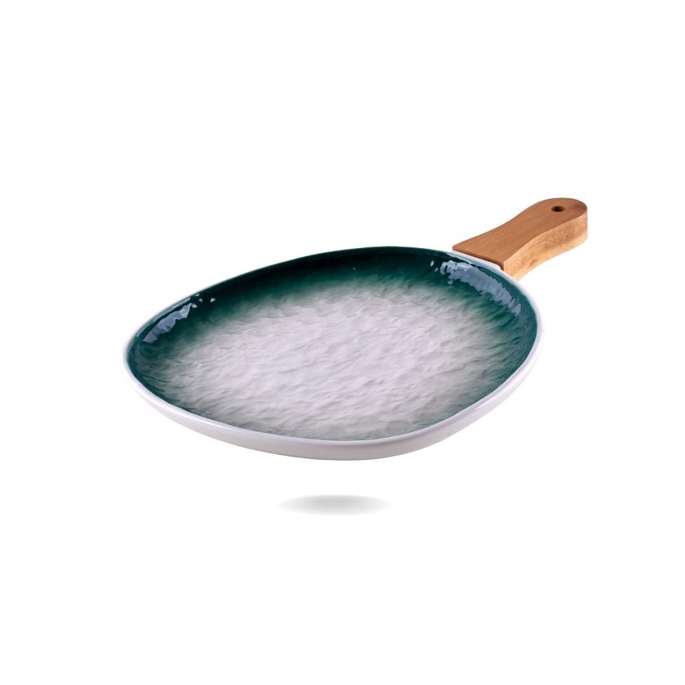 Ceramic Service Handle Plate Serving Trays and Bowls