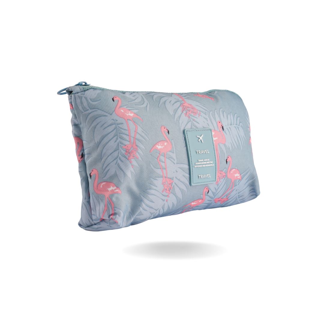 COSMETIC TRAVEL POUCH Travel Pouches CandyFlossstores FLAMINGO 