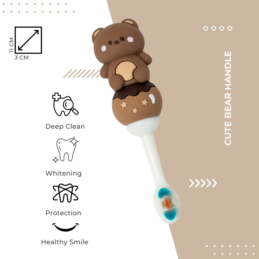 Cute Bear Handle Soft Kids Toothbrush Toothbrushes CandyFlossstores 