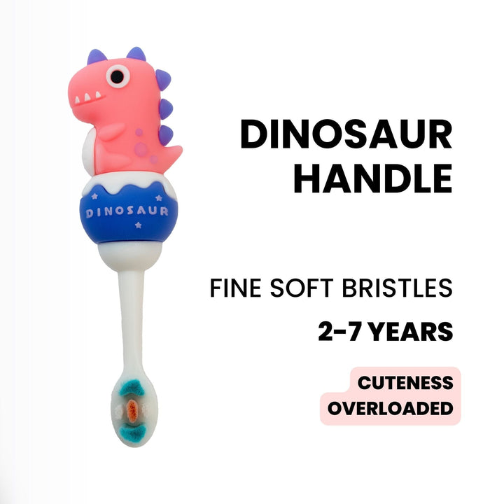 Cute Dinosaurs Handle Soft Kids Toothbrush Toothbrushes CandyFlossstores 