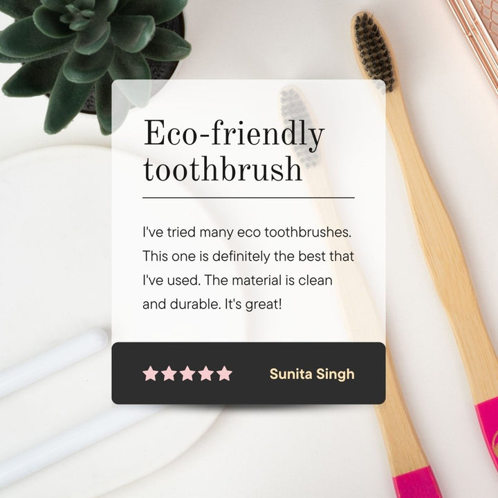 Eco Friendly Fungus Free Bamboo Toothbrush (Set of 2) Toothbrush