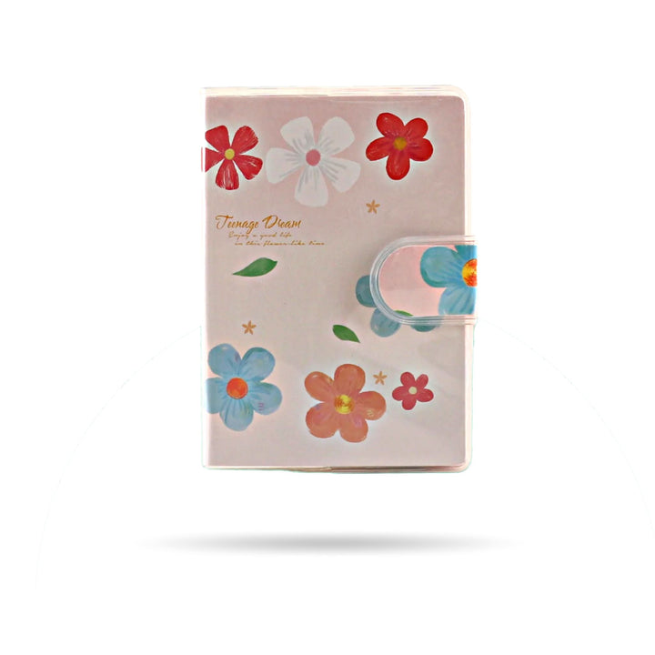FLORAL MINI DIARY Books CandyFlossstores LIGHT PINK A7 