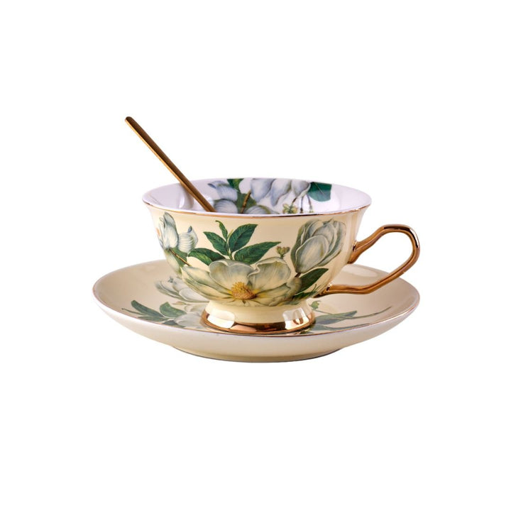 Floral Teacup & Saucer Luxe Mugs