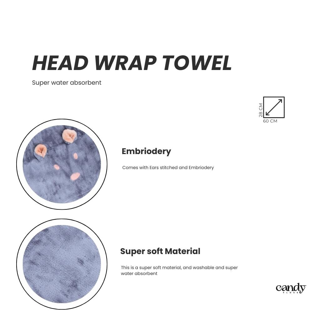 Hair Drying Towel hair drying towel CandyFlossstores 