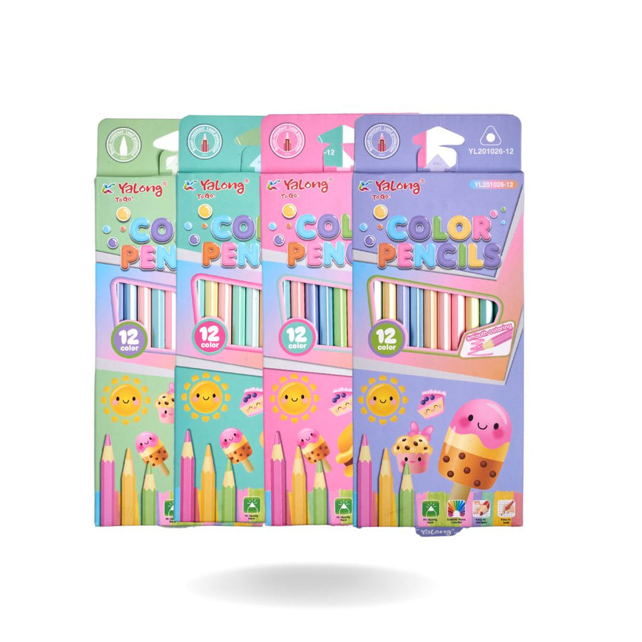 HAPPY DAY COLOUR PENCIL SET Stationery CandyFlossstores 