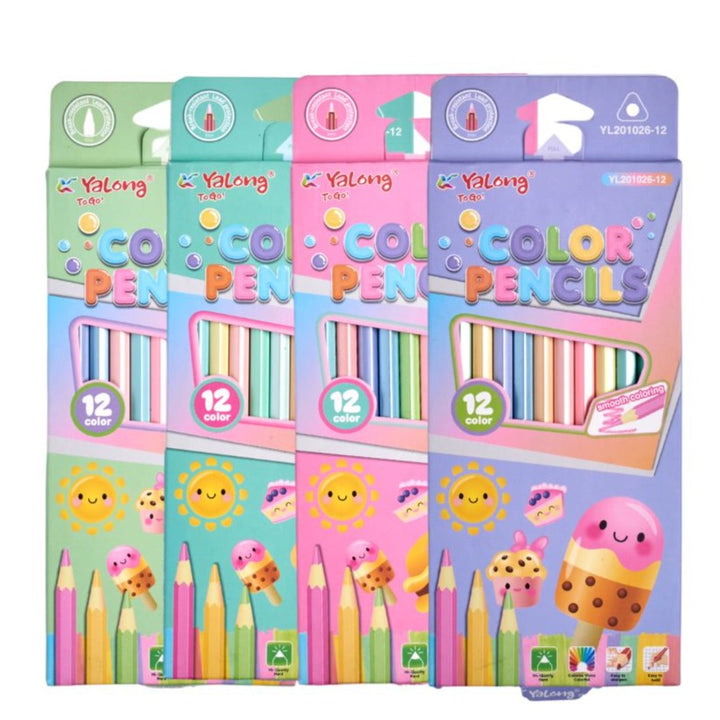 HAPPY DAY COLOUR PENCIL SET Stationery CandyFlossstores 