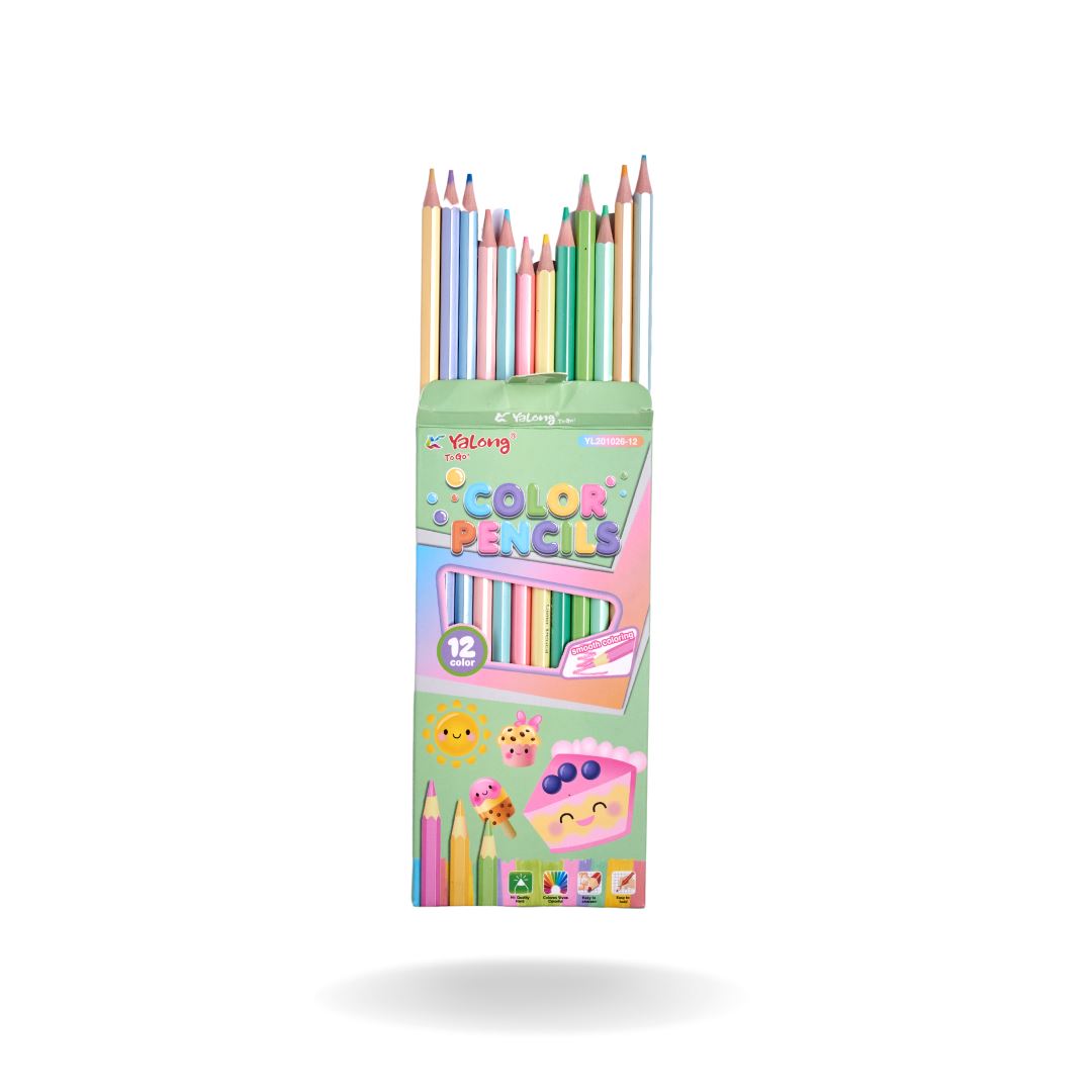 HAPPY DAY COLOUR PENCIL SET Stationery CandyFlossstores LIGHT GREEN 