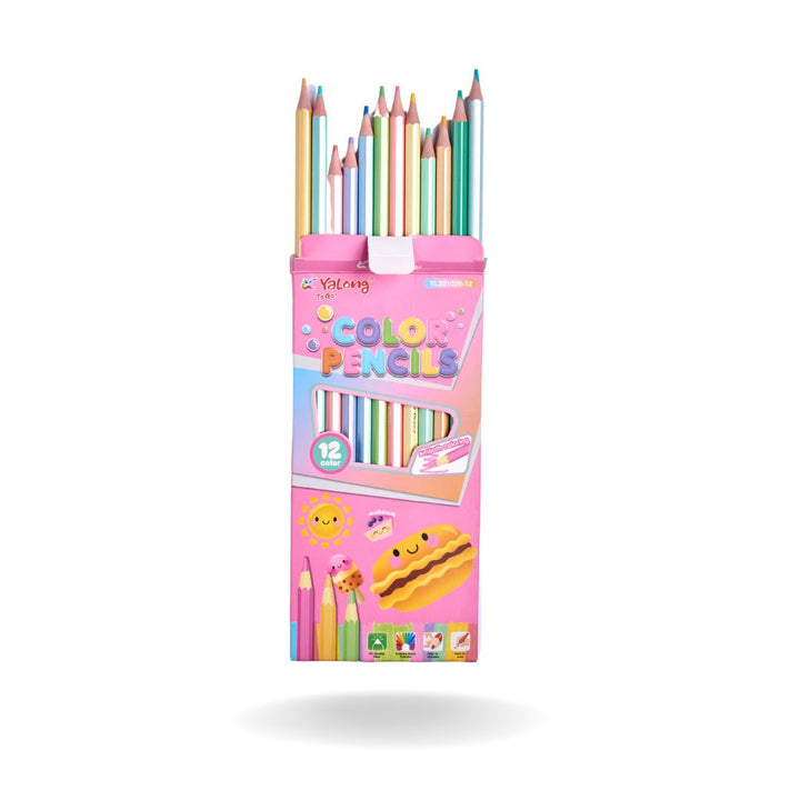 HAPPY DAY COLOUR PENCIL SET Stationery CandyFlossstores PINK 