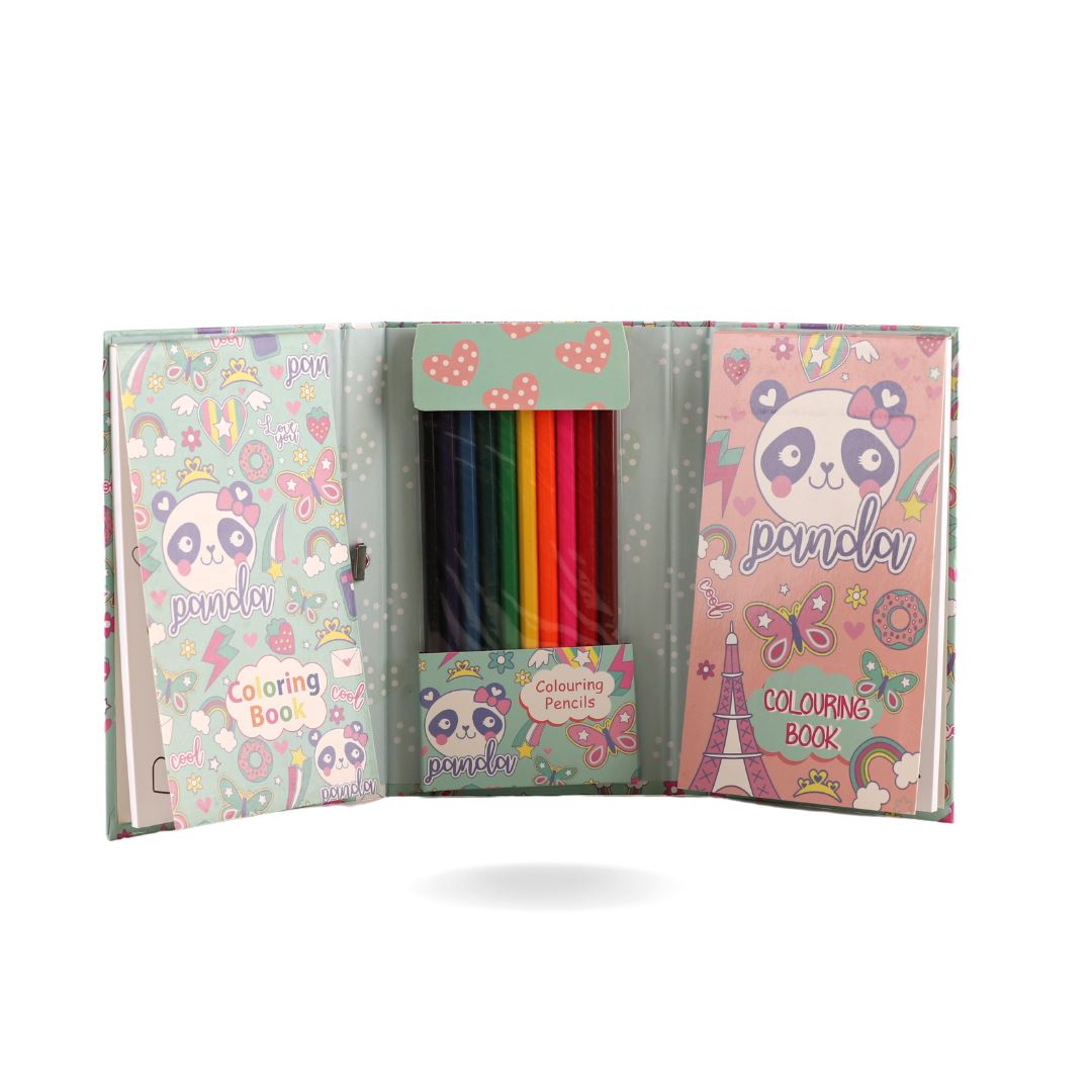 Jumbo colour Book and pencil CandyFlossstores GREEN 