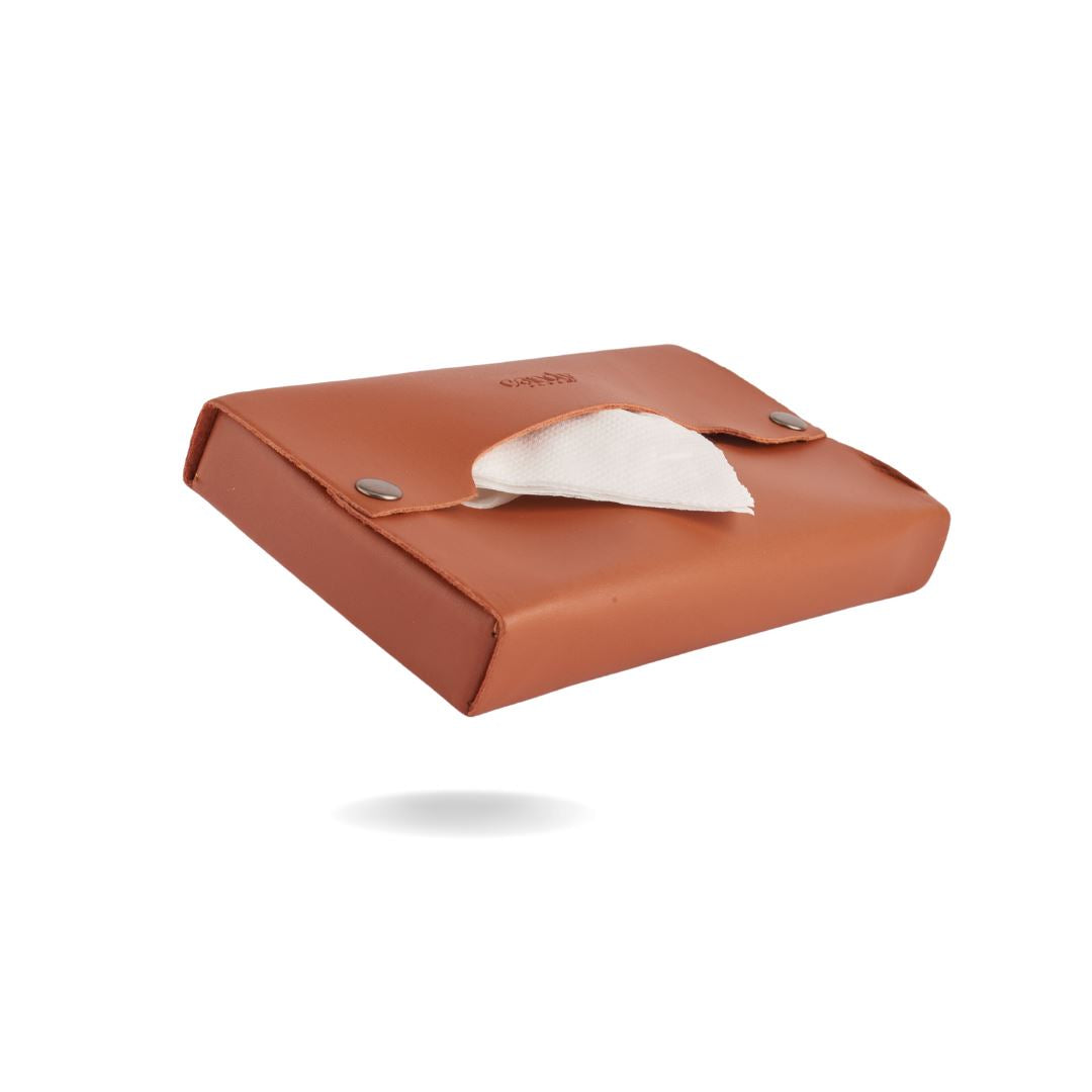 LEATHERETTE TISSUE HOLDER CandyFlossstores BROWN 