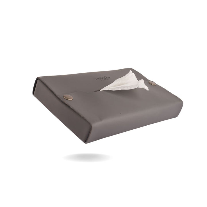 LEATHERETTE TISSUE HOLDER CandyFlossstores GREY 