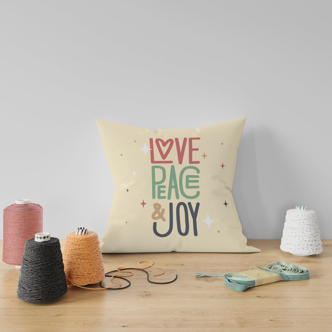Love Peace & Joy Cushion Home Decor CandyFlossstores 