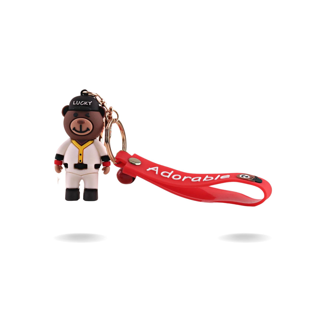 LOVELY BEAR KEYCHAIN Keychains CandyFlossstores WHITE 