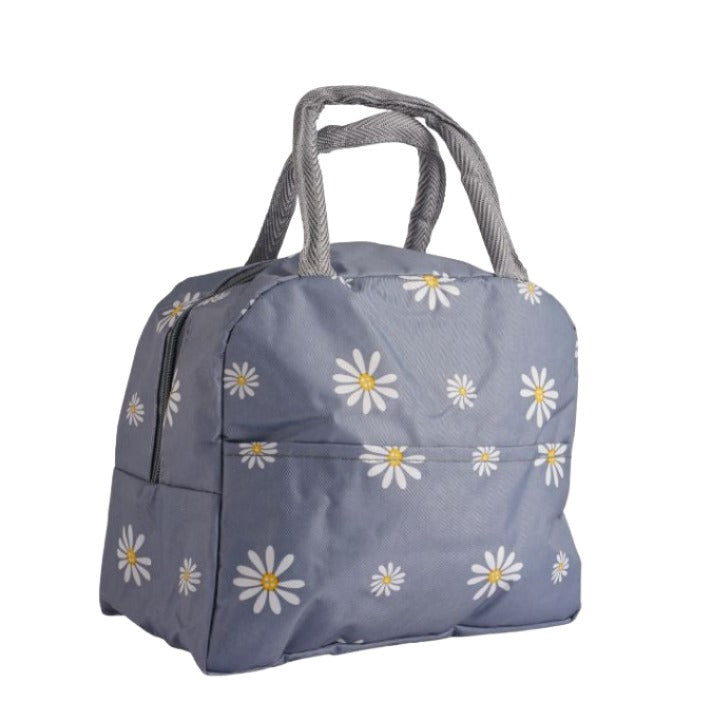 LUNCH BAGS Lunch Boxes & Totes CandyFlossstores GREY FLOWER 
