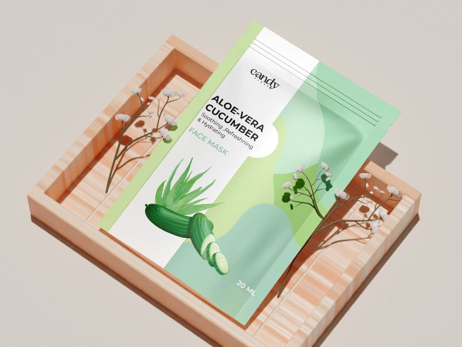 Natural Beauty Facial Mask - Aloe vera + Cucumber (Pack of 2) Face Mask