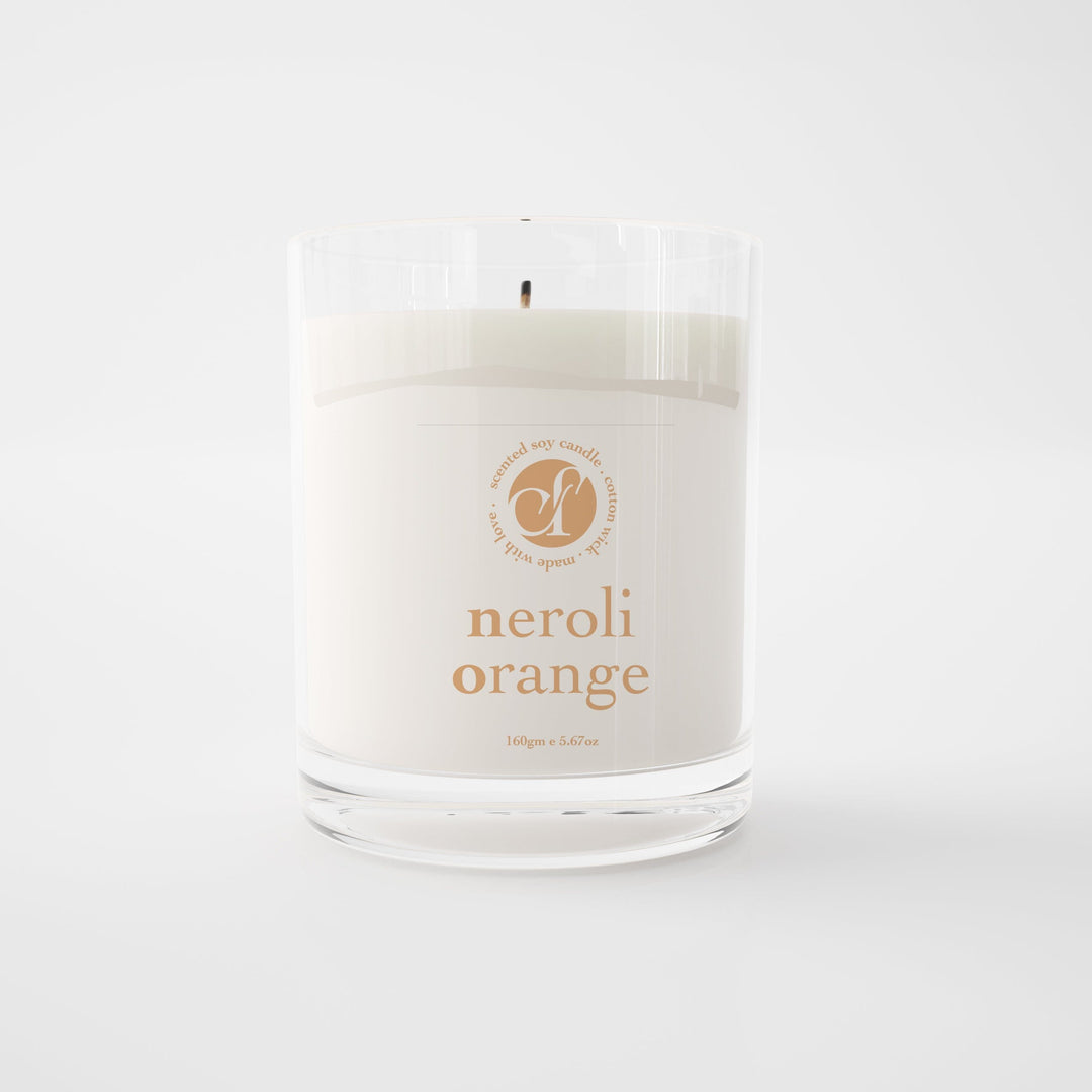 Neroli Orange - Soy wax Candle (160 GM) scented candles CandyFlossstores 