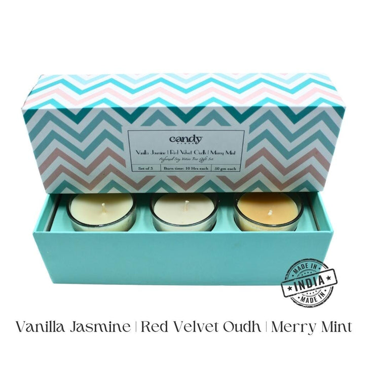 Perfumed Soy Candle Votive Trio Gift set Scented Candles