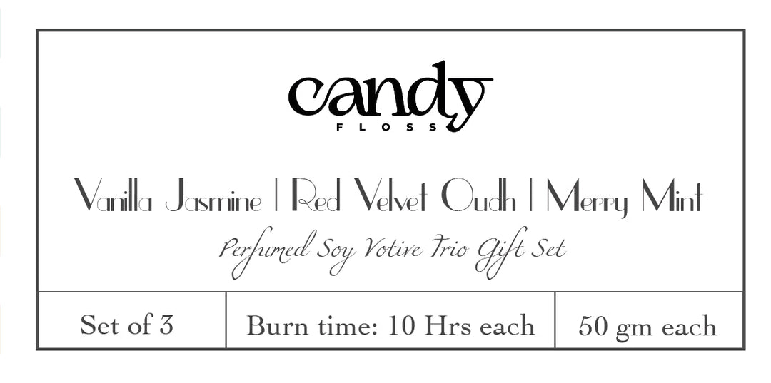Perfumed Soy Candle Votive Trio Gift set Scented Candles
