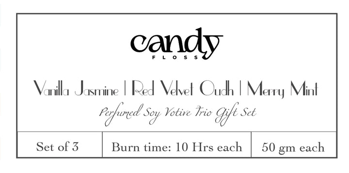 Perfumed Soy Candle Votive Trio Gift set Scented Candles