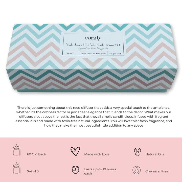 Perfumed Soy Candle Votive Trio Gift set Scented Candles