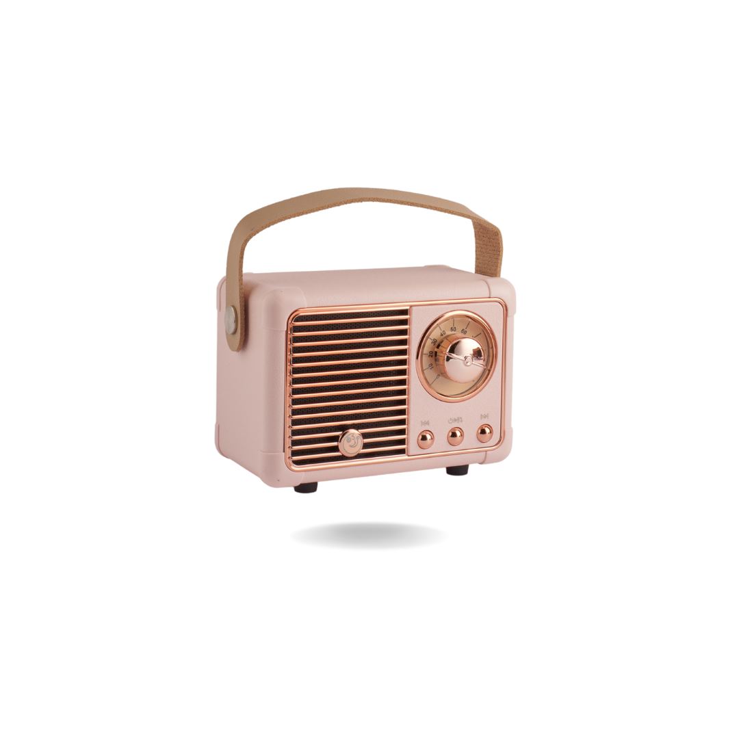 PORTABLE RADIO STYLE SPEAKERS Speakers CandyFlossstores PINK 