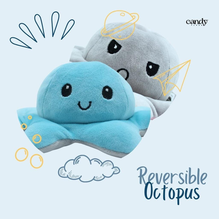 Reversible Happy And Sad Octopus Soft Toys