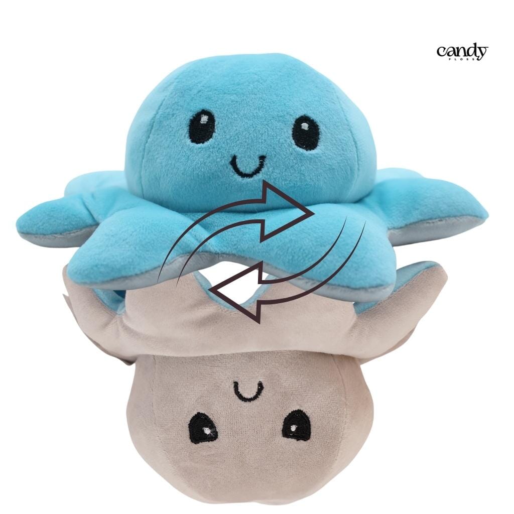 Reversible Happy And Sad Octopus Soft Toys