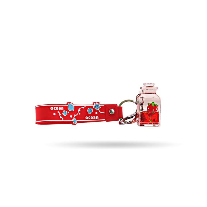 ROUND STRAWBERRY KEYCHAIN Keychains CandyFlossstores 