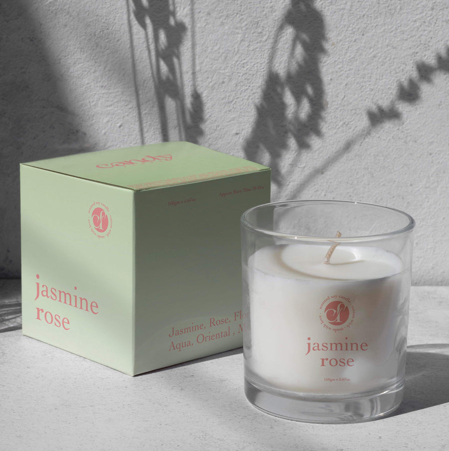 Scented Soy Candle - Jasmine Rose (160 GM) scented candles CandyFlossstores 